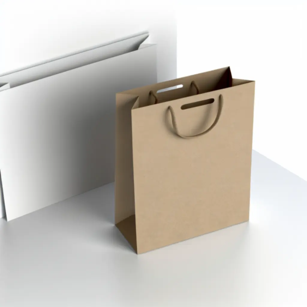 Detailweergave van een zakelijke draagtas met productspecificaties