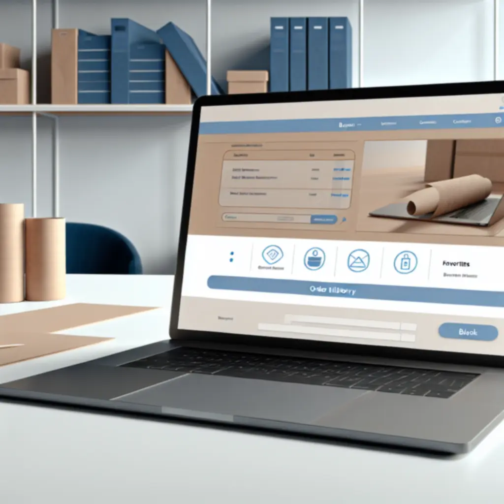 Zakelijk accountdashboard met bestellingen, favorieten en facturen.