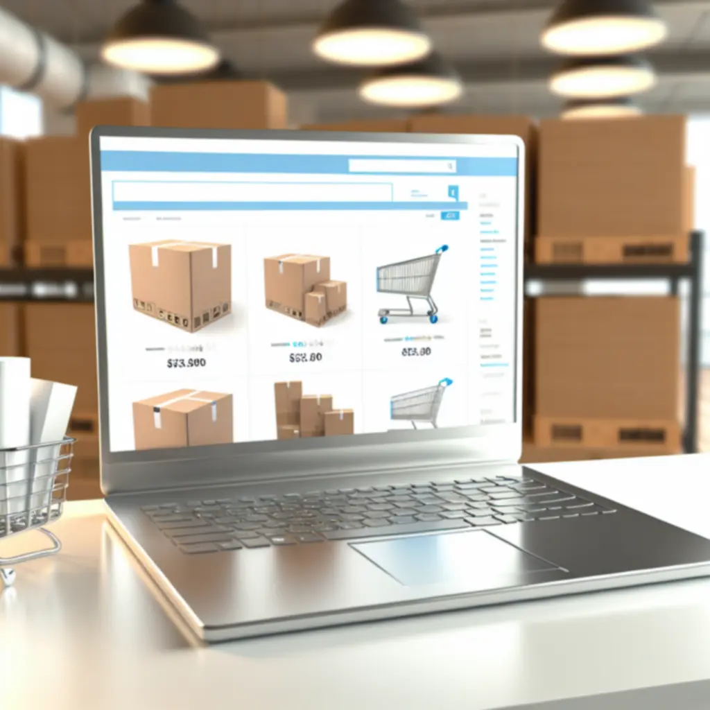 Overzicht van winkelmand met zakelijke verpakkingen in de Packverto checkout