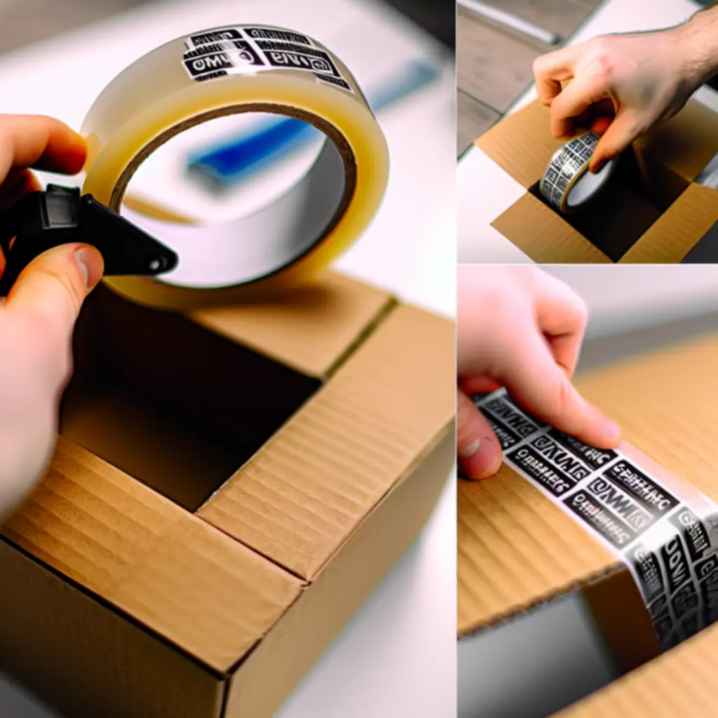 Doos verzegeld met op maat bedrukte verpakkingstape met bedrijfslogo