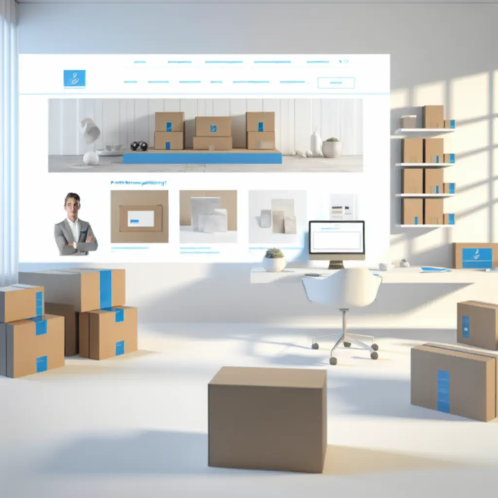 Overzicht van premium zakelijke verpakkingsoplossingen in een moderne webshopinterface.